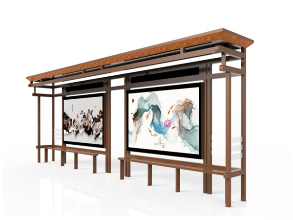 广州仿木纹候车亭