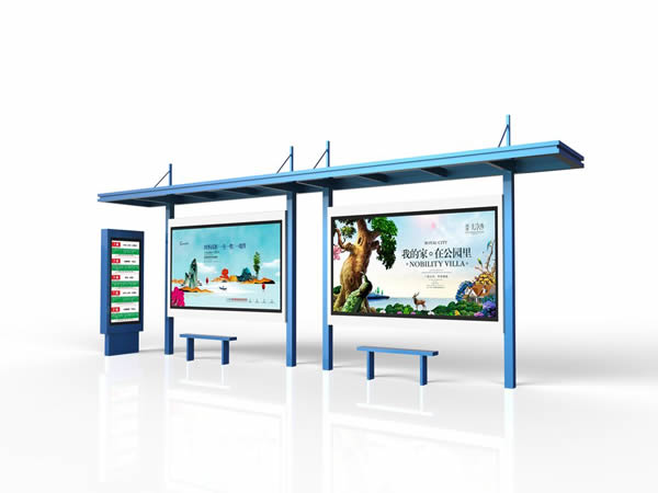 候车亭主题结构与灯箱设计